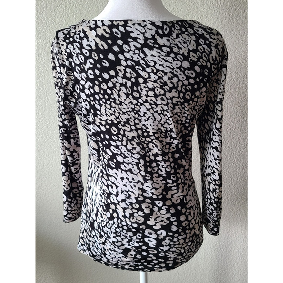 Max Mara Women's Blouse Size Medium Animal Print Lined Scoop neck Luxury - Picture 2 of 12